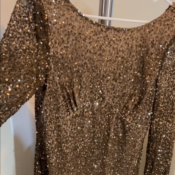 ADRIANNA PAPELL Sequin Sheath Cocktail Midi Dress Size 8 - Picture 10 of 10